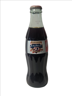 Coca Cola Jackie Robinson 50th Anniversary Bottle - Red and Black